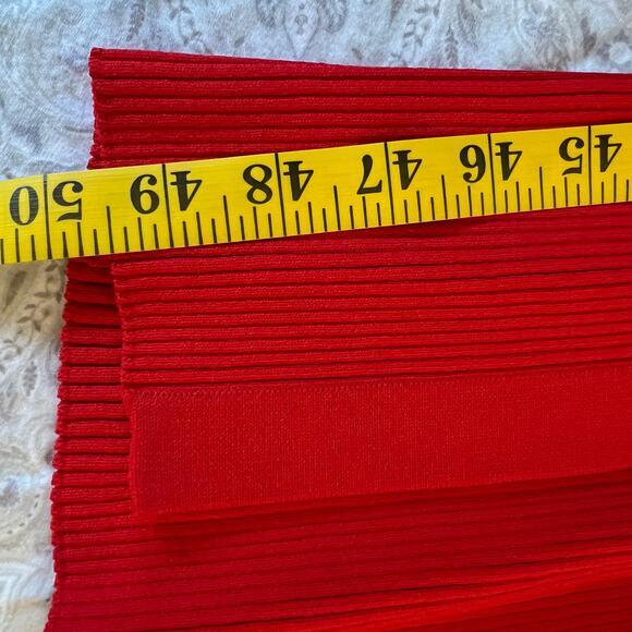 STAUD Shoko Colorblock Ribbed Sweater Dress In Poppy Rosebud Size M - Picture 13 of 13